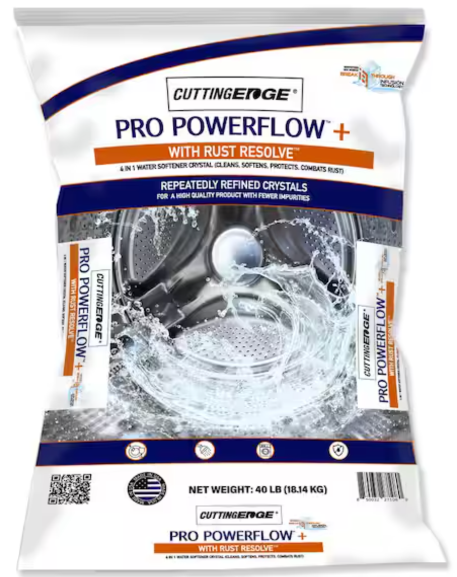 4-in-1 Water Softener Salt Crystals Pro PowerFlow + with Rust Resolve ...