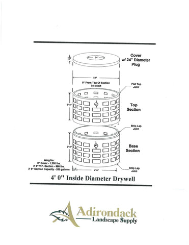 4' Diameter drywell cover only