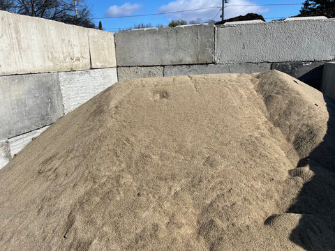 Washed sand per cubic yard